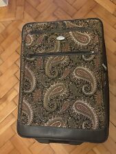 Vintage large suitcase paisley Material Ricardo beverly hills pristine 