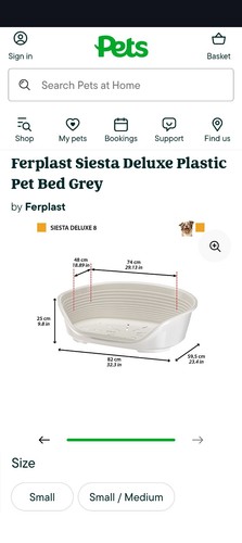Large plastic dog bed - large,