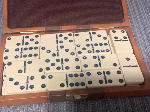 Vintage dominoes set - dominoes, ivory