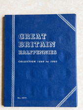 Whitman 1860 to 1901  Halfpennies Folder with 9  Coins