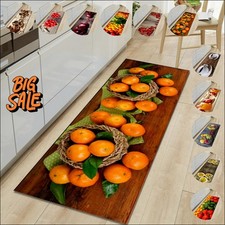 Fruit Mat 3D Washable Non Slip Rugs Kitchen Runner Hallway Floor Carpet Door Mat