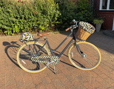 Olive & Orange Orla Kiely Women's  Bike  +  Front Basket - Ideal for Christmas