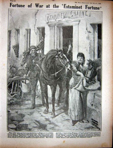 Old antique print ww1 - antique,