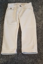 Gap girls white cuffed trousers age 8-9 