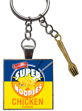 super noodles chicken flavour keyring keychain fork tasty snack