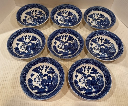 Vintage blue willow - blue, bowls