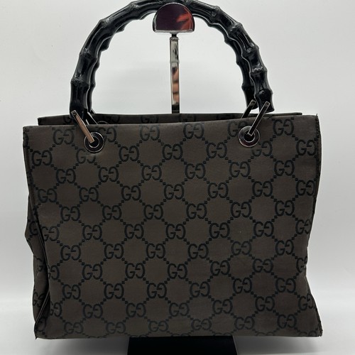 Gucci handbag bamboo nylon - gg,