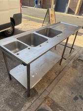 Industrial Stainless Steel Catering Sink 2000mm X 700mm