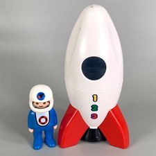 Playmobil 123 Moon Rocket 6776 Astronaut Figure Space White Red Blue Figure Rare