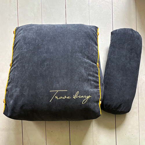 Grey back cushion and head - back,
