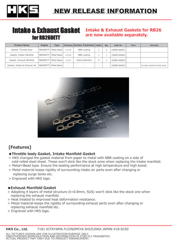Hks rb26dett exhaust manifold - exhaust,