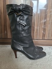 EVANS LEATHER CALF BOOTS SIZE 7 BLACK