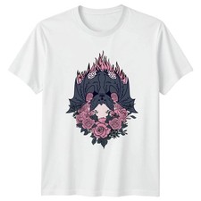 Gothic Bat Pink Roses Pastel