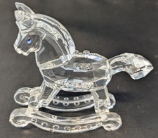 Swarovski Crystal Rocking Horse Ornament Keepsake Gift Decorative Display 