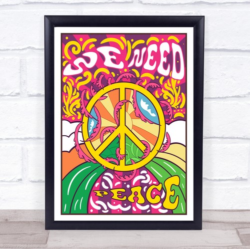 Psychedelic hippie colourful - psychedelic,