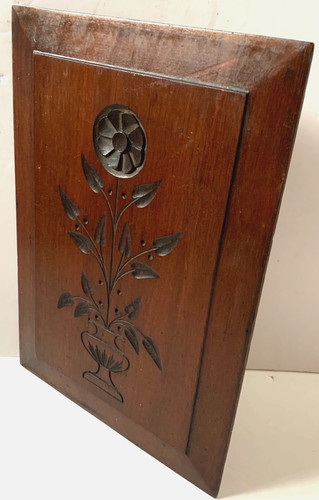 Antique carved wooden panel - antique,
