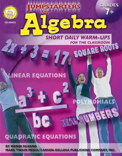 Jumpstarters for algebra - jumpstarters,