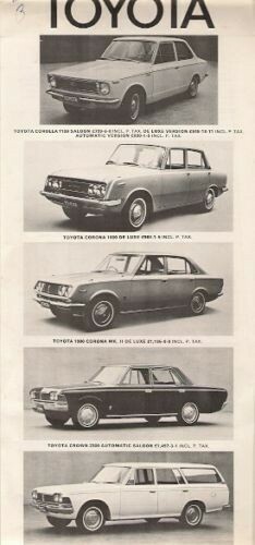 Toyota range 1969 - range, 1969-70