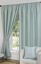 FAUX SILK DUCK EGG CURTAINS