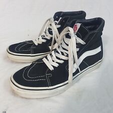 Vans Black White Hi Top Trainers Skate Shoes Lace Up Size UK 6 EUR 39