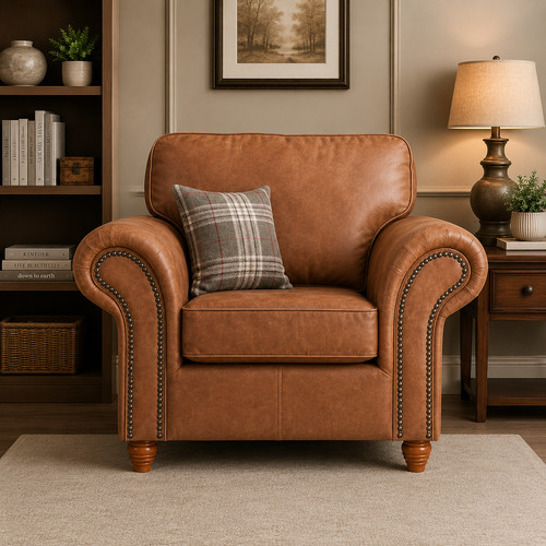 Cozy living room set - room, leather