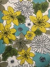 100% Cotton Poplin Rose & Hubble Fabric Retro Floral Material 45” Wide £7 Per Mt