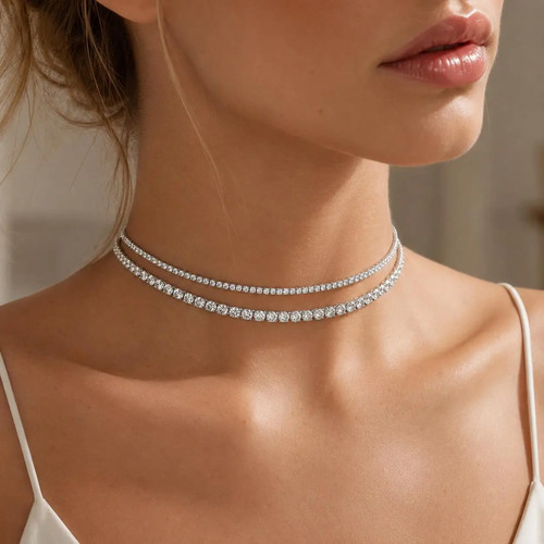 Tennis necklace choker - tennis,
