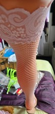 Unbranded Pink Fishnet Stockings S/M Worn