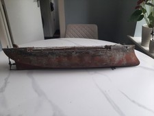 Bing Vintage Toy battleship boat In Need Repairs for Restoration See Description