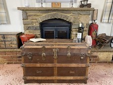 Old antique pine chest - pine,