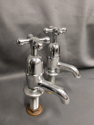 Chrome retro bathroom basin - bathroom,