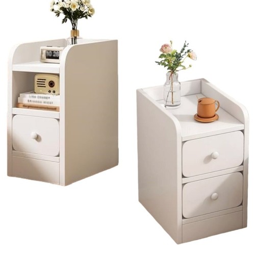 White bedside cabinet table - white,
