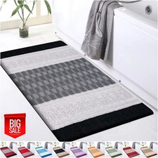 Non Slip Bath Mat Extra Large Bathroom Rug Water Absorbent Toilet Pedestal Mats*