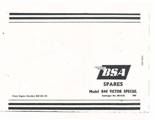 Bsa parts manual book 1967 - manual,
