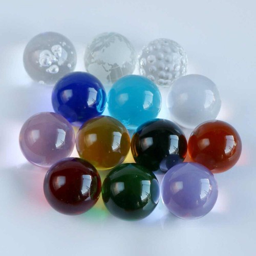 30mm coloured glass marbles - glass,