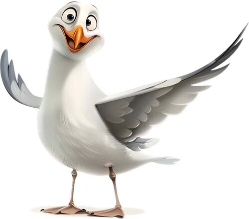 Summer colour seagull bird - summer,