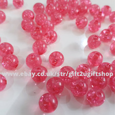 100 8mm Round Crackle Beads