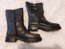 Ladies Dark Brown/Vintage Biker Style Boots Size 7 Never Worn