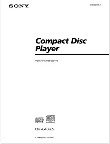 Sony cdp ca80es multidisc - cdp-ca80es, cd