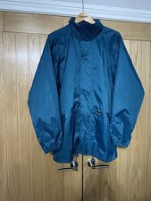 Vintage Peter Storm Mid-Length Turquoise Blue Waterproof Jacket/Coat With Hood L