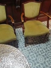 2 X Pub Bar Restaurant Seats Vintage Used Carver Chairs Furniture regency wood