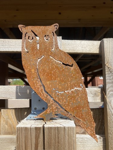 Raw metal owl - raw,