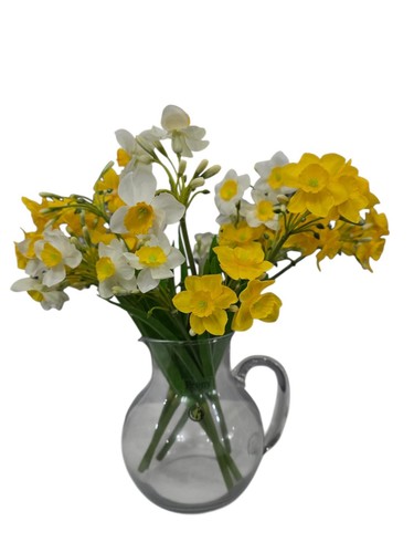 Qvc peony clear glass vase - peony,