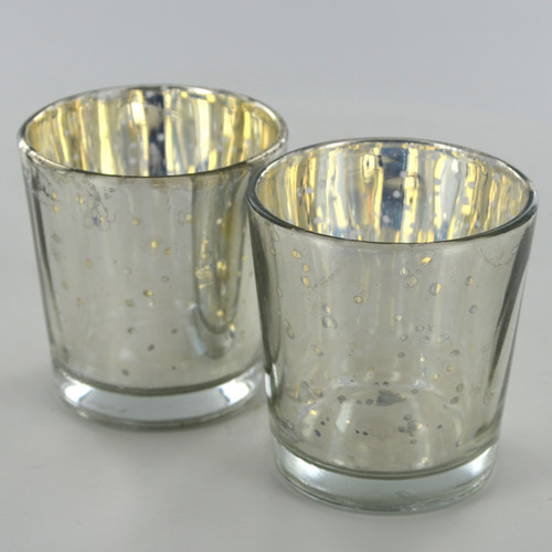 Silver glass speckled - speckled, votive