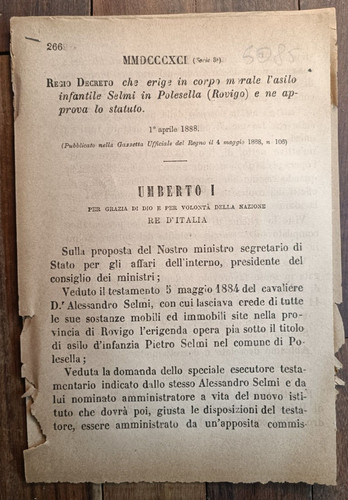Selmi polesella 1888 royal - selmi,