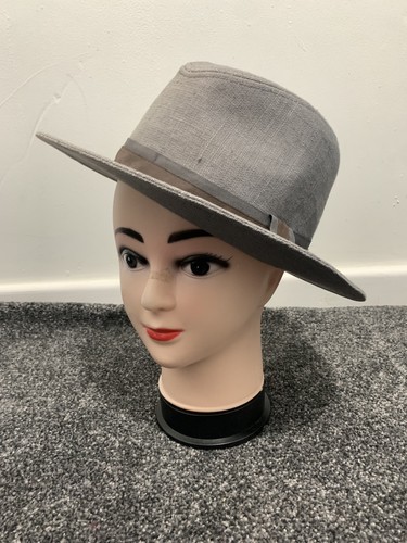 Hawkins mens grey linen fedora - mens,