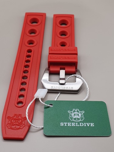 Steeldive red 20mm auto - steeldive,