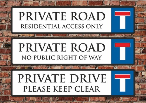 Private road drive sign - private,