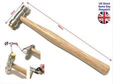 Nylon & Brass Head Hammer Mallet Jewellers Wooden Handle