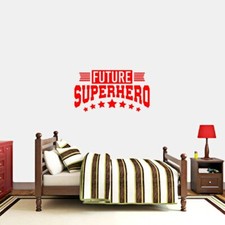 Future superhero wall decal - superhero,